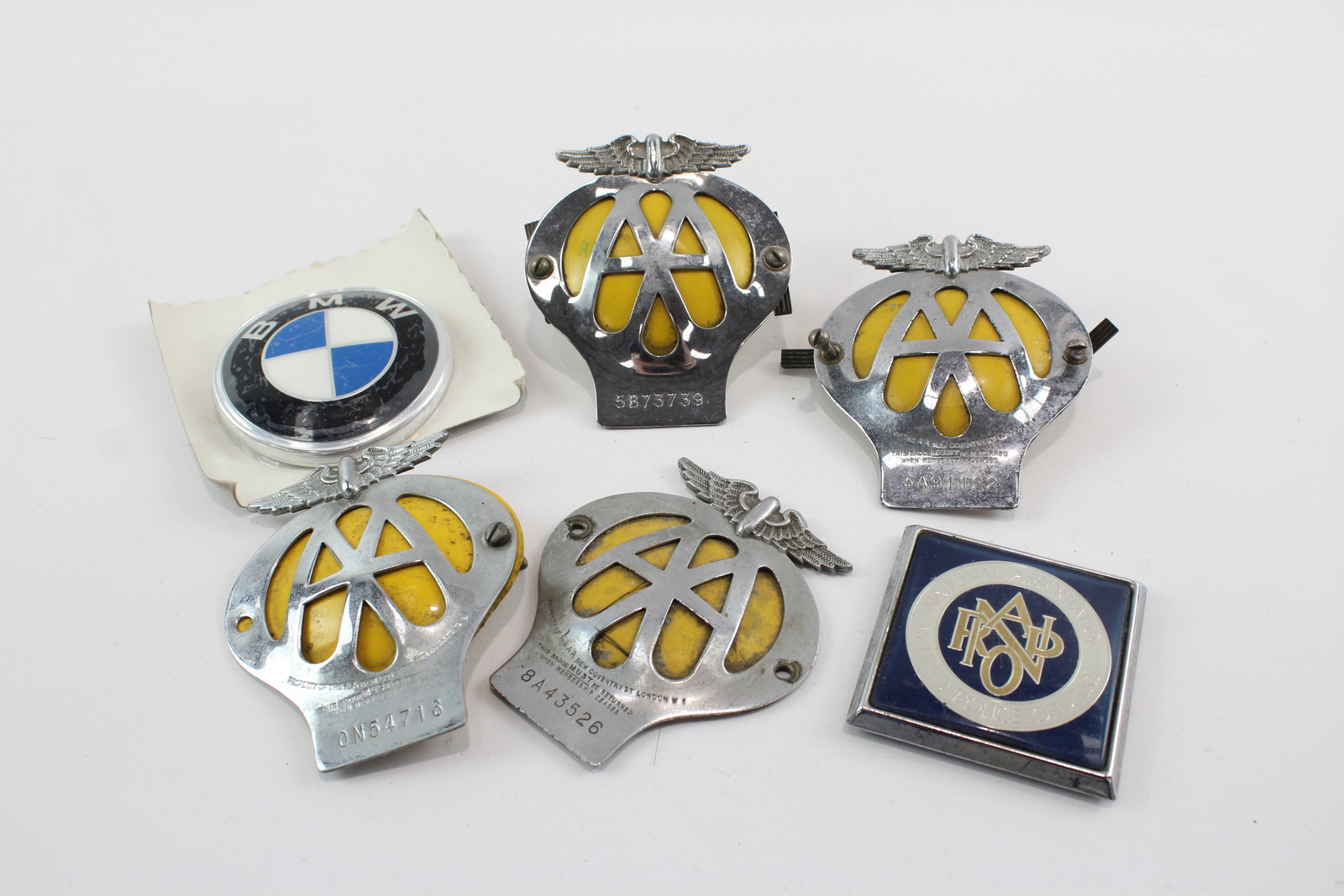 Automobilia Car Grille BADGES Inc AA, Enamel Back, RAC Etc x 6 eBay