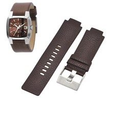 DZ1090 27mm Brown Leather Watch Strap For Diesel