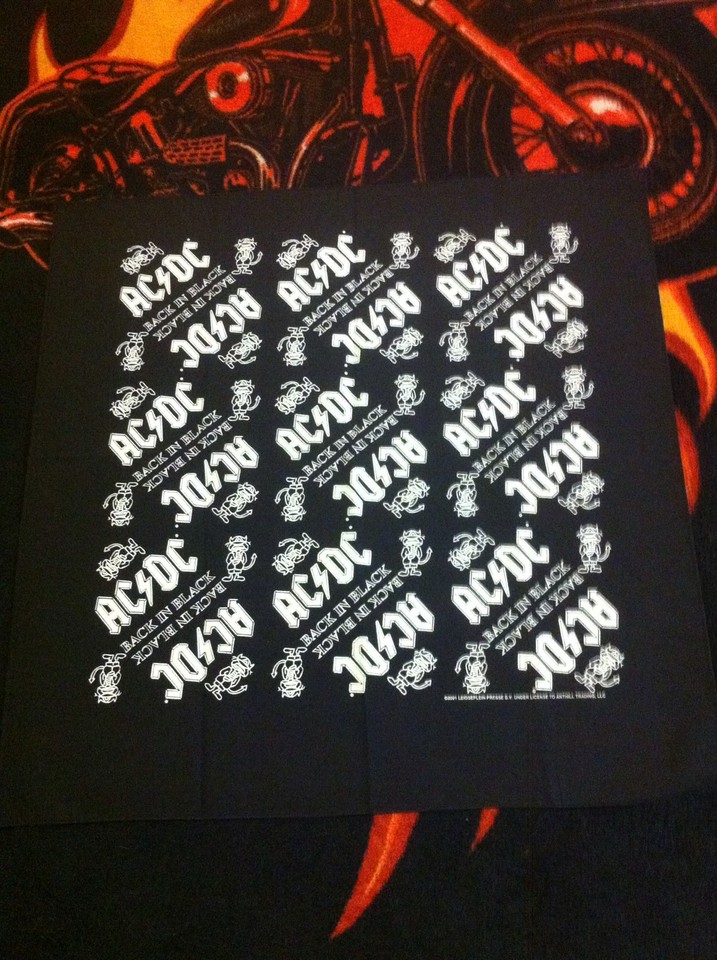 AC/DC Bandana 2001 Stiff Upper Lip Concert Mint Rare,vintage,brockum | eBay
