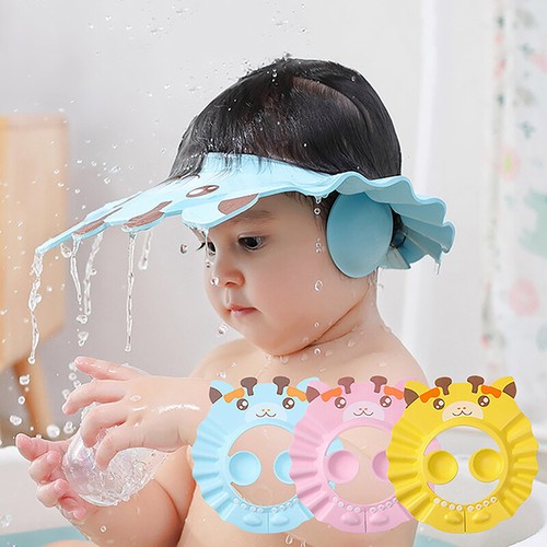 1PC Cute Baby Bath Shower Cap Kids Ear Protection Shampoo Cap Head