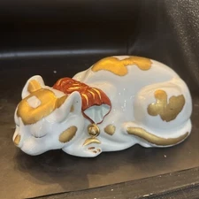 toscany collection japan Large Porcelain Kutani Cat Figure 10 1/2 In
