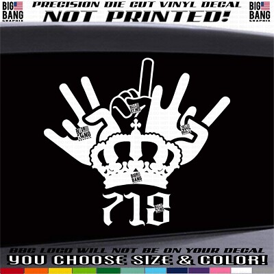 718 QUEENS NY HOME Urban Street Art Sticker Decal Vinyl Area Code DieCut NYC USA