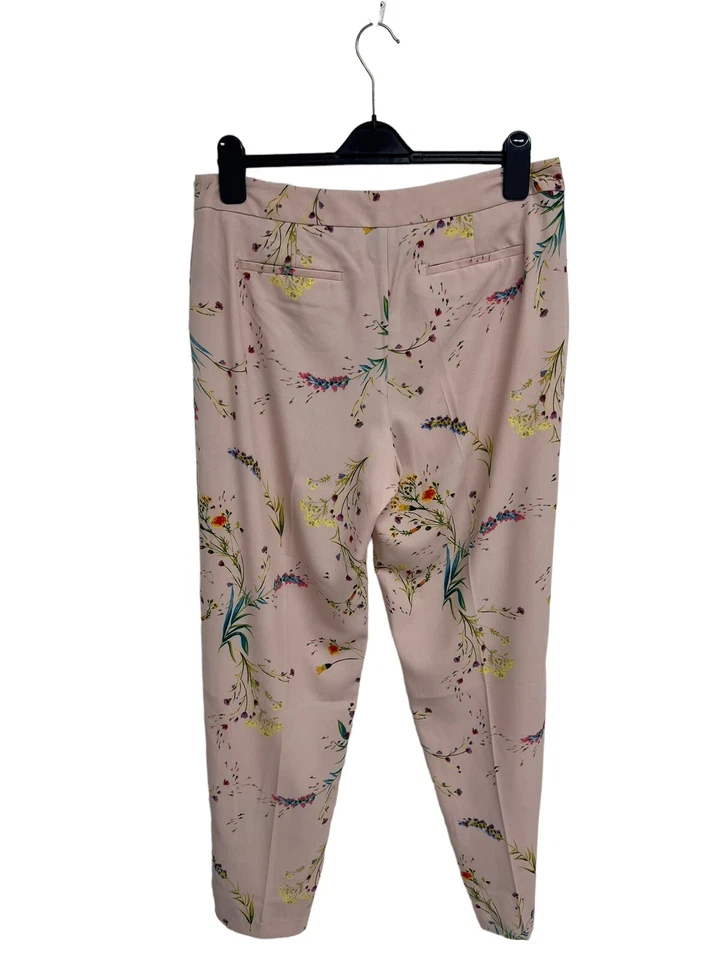 Calça social feminina Worthington rosa claro floral no tornozelo tamanho 10T - Imagem 4 de 4