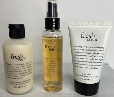 Philosophy Shampoo/Shower Gel/Body Spritz & Body Lotion Lot 6/4/4oz New Sealed