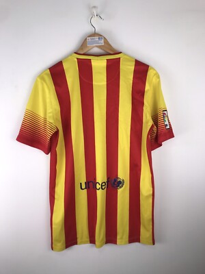 BARCELONA FC 2013 2014 AWAY FOOTBALL SHIRT SOCCER JERSEY NIKE