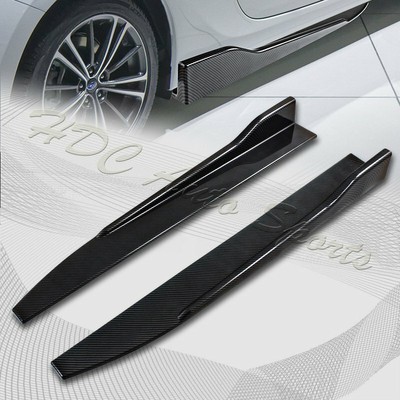 Universal Carbon Style Side Skirt Rocker Splitters Diffuser Winglet Wind 31