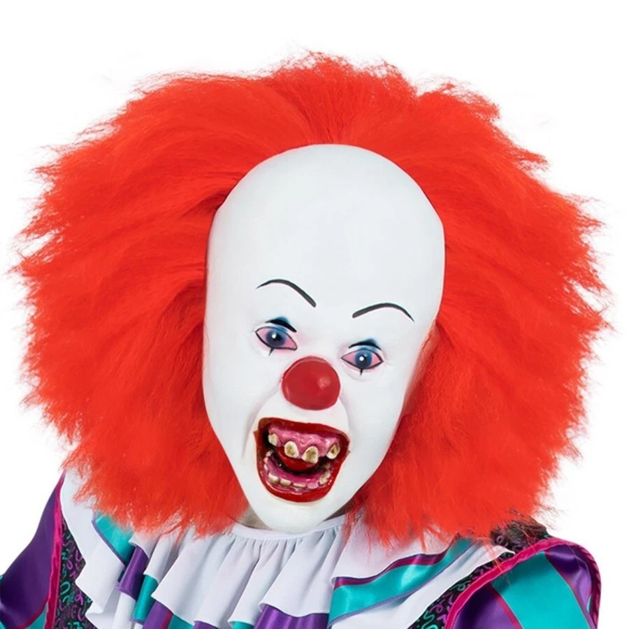 WoskjXas Maschera da Clown Halloween Carnevale Lattice Clown Maschera per Adulti Scary Halloween Maschere