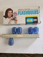 Box Of 5 1970's Sylvania Blue Dot Unused M3B Flashbulbs Opened Box