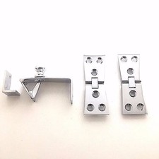 Solid Polished Chrome Counterflap Bartop Worktop Shop Counter Catch - Hinges