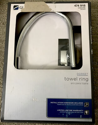 Glacier Bay Dorset Towel Ring in Chrome