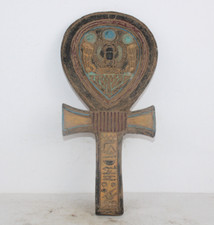 PHARAONIC ANCIENT EGYPTIAN ANTIQUE RARE SCARAB ANKH KEY Of Life With Scarab