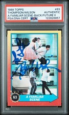 1989 Topps B2TF II TOM WILSON & LEA THOMPSON Signed Card #63 PSA/DNA Slabbed