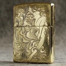 Zippo Feuerzeug 168 Armor / Arabesque Sexy Girl Full Sides Carving Free 3...