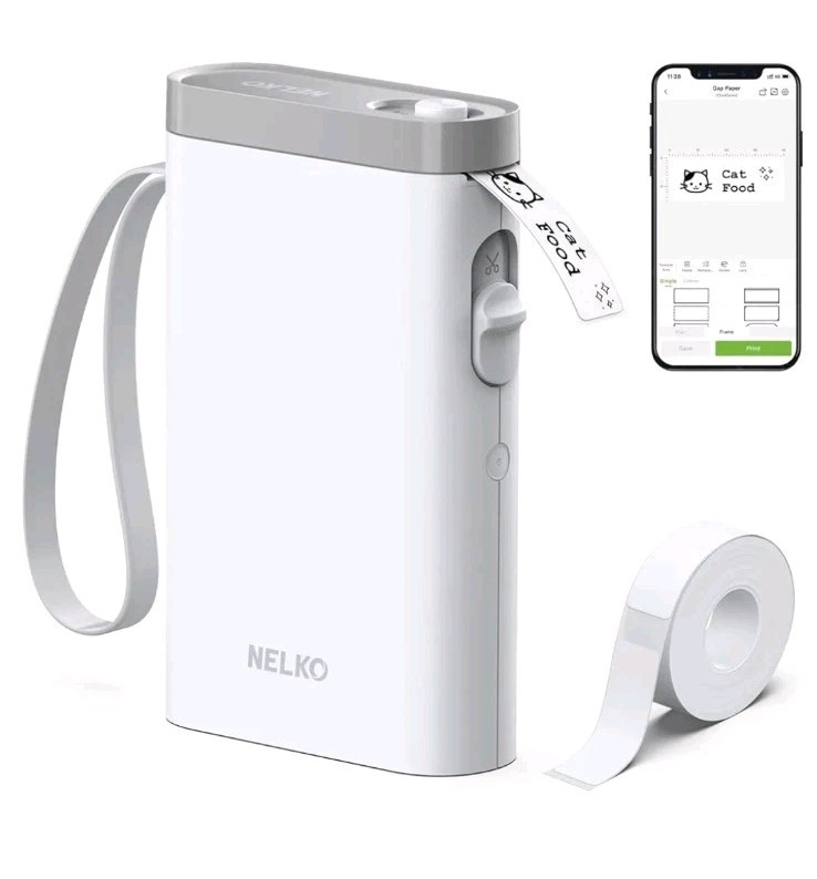 Nelko P21 Label Maker with Self-Adhesive Embroidery Stabilizer and Supplies