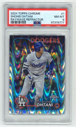 2024 Topps Chrome  Shohei Ohtani #1 RayWave Refractor PSA 8
