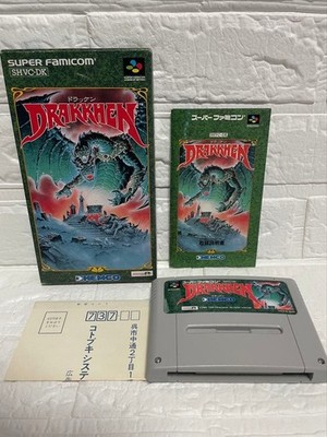 Drakken Super Famicom Japan CIB Complete in Box Tested Working NTSC-J
