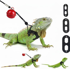 3 Packs Bearded Dragon Harness and Leash Adjustable S,M,L - Soft Leather Reptil