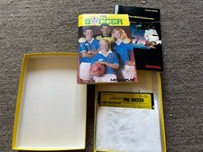 1989 Pro Soccer by Keith Van Eron Commodore 64/128 Microplate software CIB image