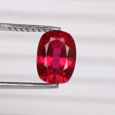 Red Ruby Blood 6,30 Ct. Kissenschliff Mosambik erstaunlicher kostbarer loser ...