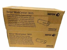 2 Pk - Xerox 106R02740 Black Extra High Yield Toner Cartridge WorkCentre 3655