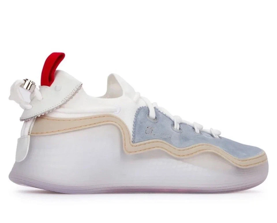 Christian Louboutin Hombre ARPOADOR Tenis Gris Blanco Talla 44 EE. UU./11 Foto 3 de 4