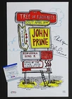 JOHN PRINE Signed Autograph on TREE OF FORGIVENESS Record Store Poster with COA