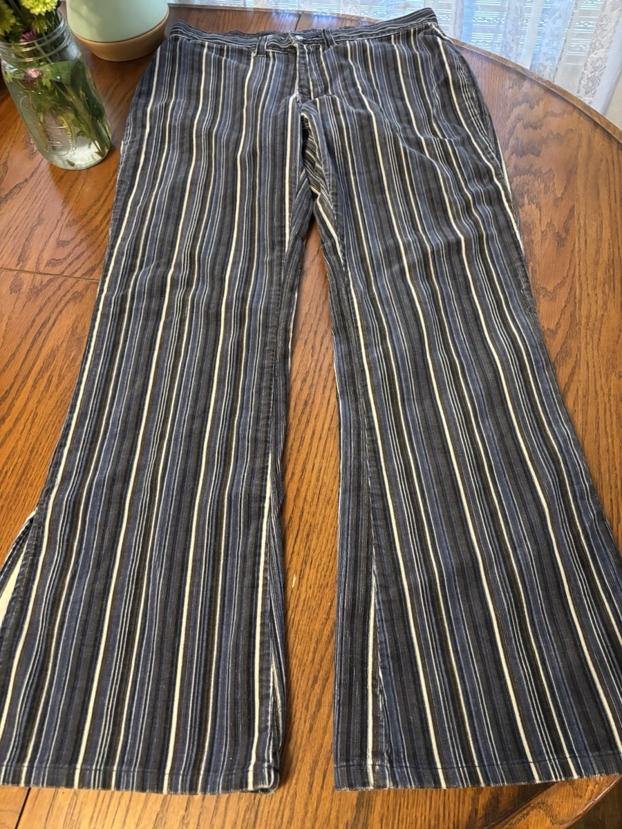 スーツ pin stripe designbaggy flare slacks Editor Studio Stretch Twill High Waisted Pinstripe Flare