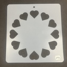 StenSource International Reusable Mylar Polyester Stencil Heart Circle - V-Day