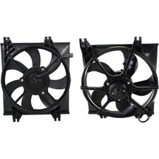 Radiator and A/C Condenser Cooling Fan For 2000-06 Hyundai Accent Left and Right