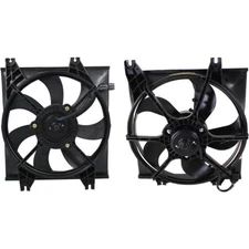 Radiator and A/C Condenser Cooling Fan For 2000-06 Hyundai Accent Left and Right