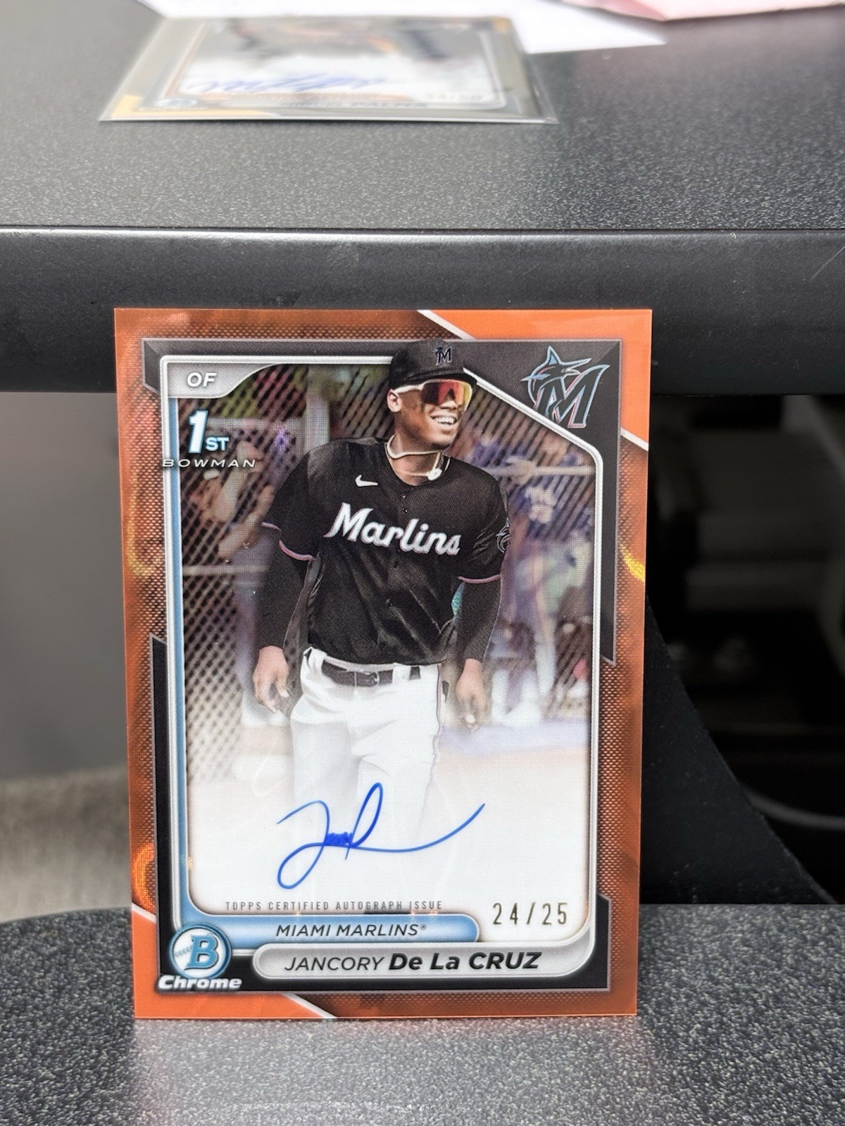 2024 Bowman Chrome CPA-JDL Jancory De La Cruz 1st Auto Orange Refractor SP /25