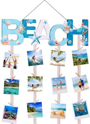 oson Beach Hanging P Display Holder with 30 Clips (10  Clips),