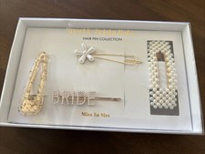   Miss To Mrs  Sparkle Bright Babe Hair Pin Collection Gold pearl bride wedding