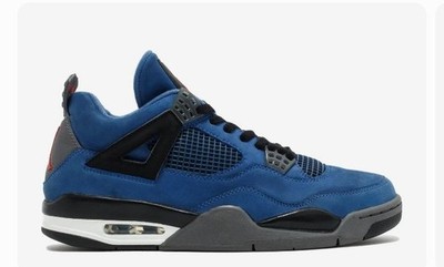 Jordan 4 Retro 'Encore' Eminem Blue Black Grey Suede Men's Athletic Shoes 2005