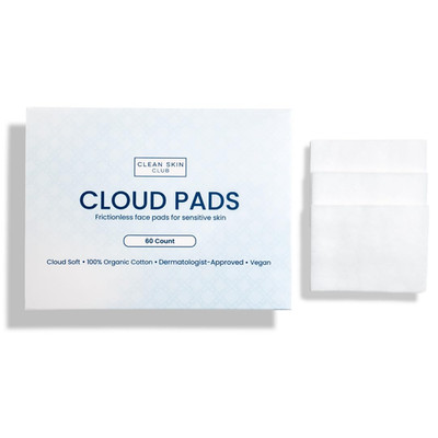 Cloud Pads, Ultra-Soft & Thick Face Pads, 100% Organic Cotton Dermatologist-Appr