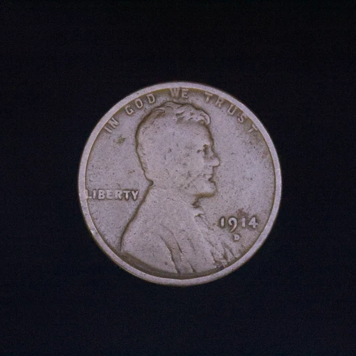 1914-D Lincoln Wheat Cent KEY DATE VG Denver Mint Low Mintage