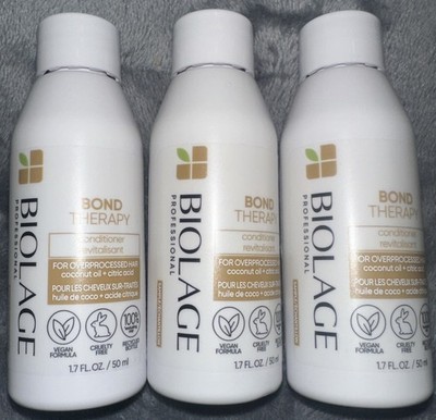 3 Biolage Bond Therapy Conditioner For Over Processed Hair 1.7oz TSA APPROVED