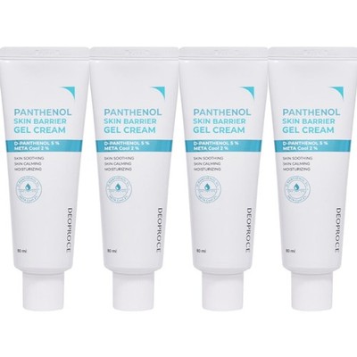 Deoproce Panthenol Skin Barrier Gel Cream 80ml*4Pcs / FREE SHIPPING