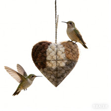 Handgefertigte Faser Vogel Nist Herz Vogel Winter Baum Unterstand Warm Leben