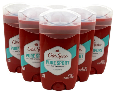 Old Spice Deodorant Stick Pure Sport High Endurance 2.25oz  6 Pack
