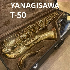 [As is ] Yanagisawa T-50 Tenor Saxophone Gold Used with Hard Case from japan