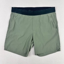 Ten Thousand Tactical Shorts Mens Large Green Lined Performance Tech Gym Running