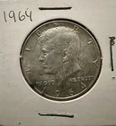 1964 50C Kennedy Half Dollar - Uncirculated - No Mint Mark - 90% Silver (12.5gm)