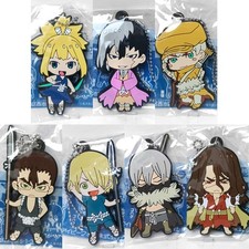 Dr Stone Capsule Toy Rubber Keychain KOHAKU GEN TSUKASA HYOGA UKYO GINRO KINRO