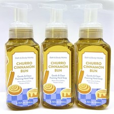 3 Bath  Body Works CHURRO CINNAMON BUN Gentle Foaming Hand Soap 8.75 fl oz