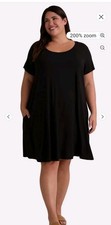 Women's Black Terra & Sky Swing Knit Dress Plus Size choose size