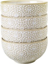 Soup Bowls 26 Oz 6 inch Ceramic Cereal Bowls Set of 4 Kitchen Serving Dish