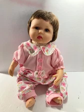 Unmarked Reborn Baby Pretty Face and 17 Inches Brown Hair and Blue Eyes