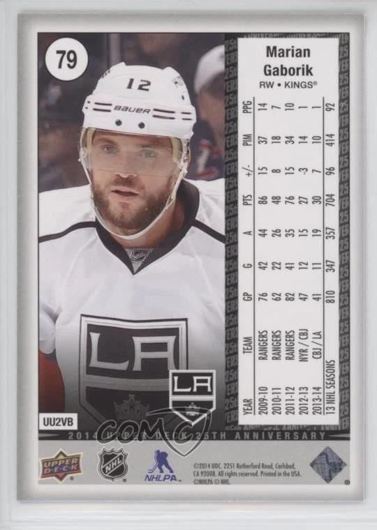 2014 Upper Deck 25th Anniversary Marian Gaborik #79 - Image 2 of 2