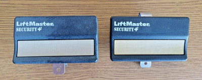 Lot of 2 LiftMaster 971LM Security Plus Garage Door Opener Remotes 390MHz